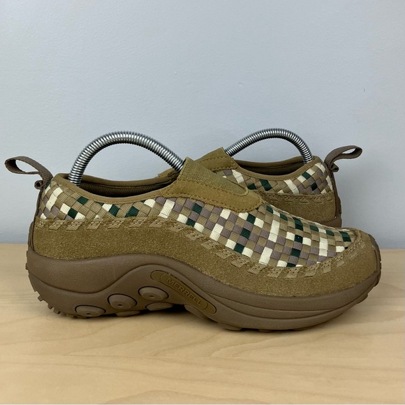 Merrell Men’s Size 7.0 Jungle Moc Evo Woven SE Kangaroo Khaki Slip On Loafers - Picture 2 of 10